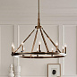 Emmala 27.50" 10 Light Chandelier Brushed Natural Brass and Black люстра 52421BNB Kichler — фото 1
