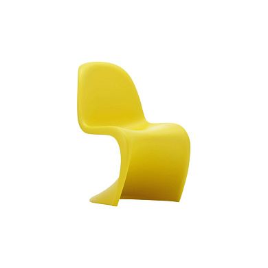21019608 Panton Vitra Детский стул жёлтый изогнутой формы