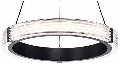 подвесная люстра кольцевая черная