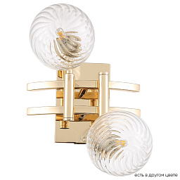 LUXURY AP2 GOLD Crystal Lux LUXURY настенное бра с двумя стеклянными плафонами на золотистой арматуре