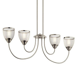 Voclain 4 Light Linear Chandelier Brushed Nickel люстра 52273NI Kichler