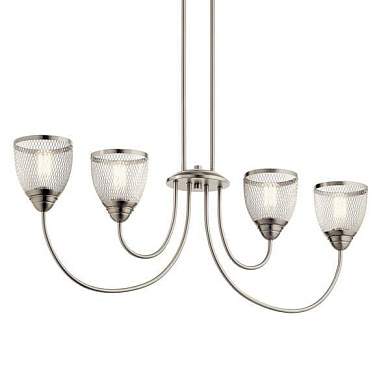 Voclain 4 Light Linear Chandelier Brushed Nickel люстра 52273NI Kichler