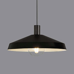 C390645BN ACB Iluminacion Evelyn подвесной светильник с металлическим плафоном, чёрный корпус