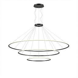 CD4G-00X9AZDU05 Leds C4 Circular подвесная люстра с кольцами черного цвета