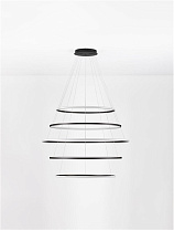 Triac Dimmable Sandy Black Aluminium & Silicone LED 167 Watt 220-240Volt 11213Lm IP20 2700-3000-4000K CCT by Dip Switch D: 120 H: 300 cm