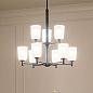 Shailene 26.5" 9 Light 2 Tier Chandelier Black люстра 43672BK Kichler