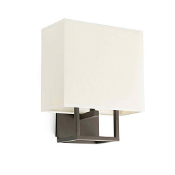 29981 Faro Barcelona VESPER настенный светильник коричневый с квадратным плафоном
