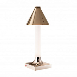 09562RR Kartell Goodnight настольный светильник с пирамидальным плафоном медный