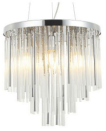 2147/09/06P Stilfort Style rain люстра с вертикальными стеклянными подвесками хром