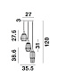 9066031 ZARLEY Novaluce светильник LED E27 3x12W 230V IP20