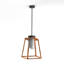 Lampiok 2 N° 2; Frosted glass E27 52W; Patined lacquered copper