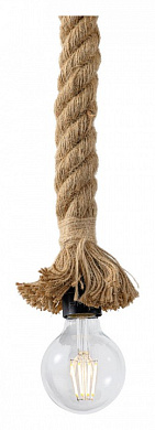 подвесной светильник на канате с лампой Эдисона