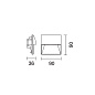 EI36 Walky iGuzzini Square optic assembly 90x90mm – AL optic – Warm White LED – 24Vdc - Rust Brown — фото 1