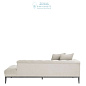 111350 Lounge Sofa Cesare right pebble grey Eichholtz