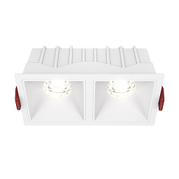 DL043-02-10W4K-D-SQ-W Maytoni Alfa встраиваемый потолочный светильник на два источника света белого цвета