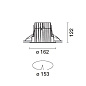 Q263 Reflex iGuzzini fixed circular recessed luminaire - Ø153 mm