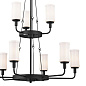 Vetivene 9 Light Chandelier Textured Black люстра 52452BKT Kichler — фото 10