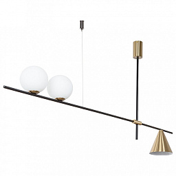 A7029PL-3BK Arte Lamp Jacob подвесной светильник с тремя стеклянными шарами на металлической планке