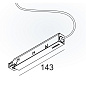 23359 2440 Delta Light PR SPLITLINE Slm - Комплект токоподвода 4 x 0,75 мм² 1,6 м, черный, Mdl Up — фото 1