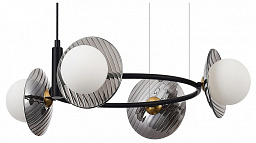 SL1521.403.04 ST-Luce Noon люстра с декоративными круглыми модулями и белыми шарами