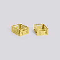 Ящик для хранения HAY Colour Crate Mini, набор из 2 шт., пыльно-желтый