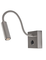 Satin Nickel Aluminium LED 3 Watt 220-240 Volt 190Lm 3000K IP20 Switch On/Off L: 32 W: 8 H: 8 cm