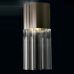 2275 Leucos Reed потолочный светильник с вертикальными стеклянными элементами и металлической крышкой