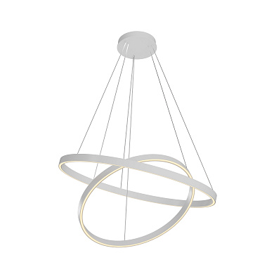 подвесной светильник белого цвета с кольцами на подвесах