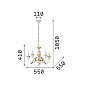 Подвесной светильник Firenze SP5 Ideal Lux 012865, белый — фото 2