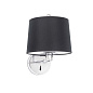 24031-03 MONTREAL CHROME WALL LAMP BLACK LAMPSHADE настенный светильник Faro barcelona