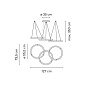 233203/11 Vibia Halo circular 3x Ø 55,5 см - 2332 подвесной светильник — фото 1