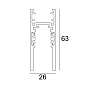 SLM26H - PROFILE 1m B черный Delta Light IMP — фото 1