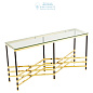 112373 Console Table Strato gold & black finish Eichholtz