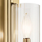 Kimrose 1 Light Mini Pendant with Clear Fluted Glass Brushed Natural Brass подвесной светильник 52414BNB Kichler