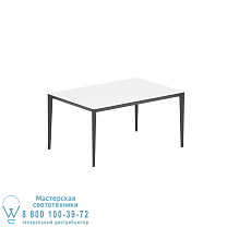 СТОЛ U-NITE 150X100CM АНТРАЦИТОВЫЙ С КЕРАМИЧЕСКОЙ СТОЛЕШНИЦЕЙ БЕЛЫЙ Royal Botania