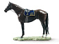 1009184 Lladro Deep Impact фарфоровая фигурка лошади с синим седлом — фото 3