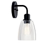 Meller 11" 1 Light Wall Sconce with Clear Glass Black настенный светильник 55100BK Kichler — фото 1