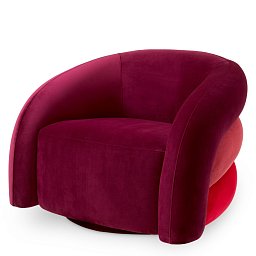 116812 Eichholtz Novelle красное вращающееся кресло