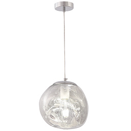 MALAGA SP1 D200 CHROME Crystal Lux MALAGA подвесной светильник с шарообразным стеклянным плафоном хромированного оттенка