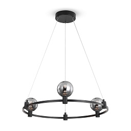 FR4005PL-03B Freya Urban подвесной светильник кольцевой формы с шаровыми плафонами из затемнённого стекла