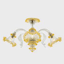 Atena Ceiling Lamp Янтарный / 3 / Хром