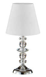 ARMANDO LG1 CHROME Crystal Lux Armando chrome настольная лампа с тканевым абажуром и металлическим основанием в хроме