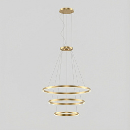 CS4L-00W9AZRUEF Leds C4 Circular многоуровневая подвесная люстра с тремя кольцами золотого оттенка