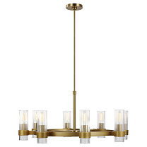 Geneva Chandelier патинированная латунь с прозрачным стеклом