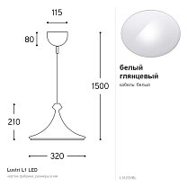 Lustri L1, Ø32 см, LED 10 Вт