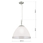 HL 6-1437/1 satin/461 klar-matt Opaldesign Orion подвесной матовый купольный светильник — фото 6