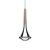 RAIN PENDANT CHROME ROSE GOLD ACCENT 3000K O.C. 156017