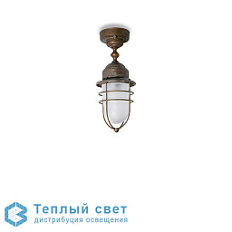 1854 Moretti Luce Torcia уличный потолочный светильник цилиндрической формы с защитной решёткой