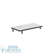 СТОЛ ALURA LOUNGE 160 ЛИТ 160X80X23CM ЧЕРНАЯ КЕРАМИЧЕСКАЯ СТОЛЕШНИЦА BIANCO STATUARIO Royal Botania