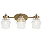 Janiel 24" 3 Light Vanity Light with Clear Glass Classic Bronze настенный светильник 55039CLZ Kichler — фото 5